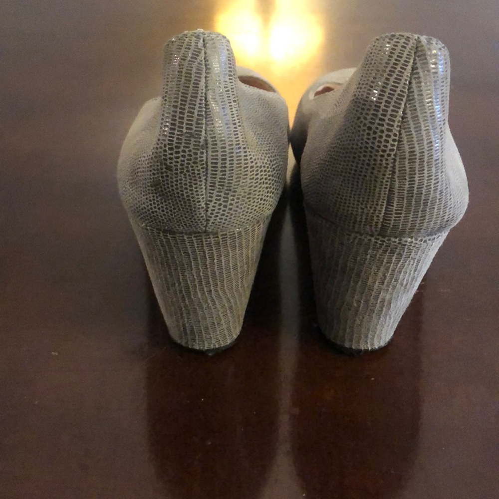 Leather wedged round toe shoes - Picture 4 of 4